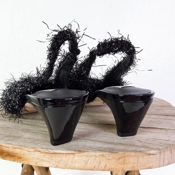 Antonio Melani Moon Whimsigoth Fairy Goth Eras Frayed Pump Heels Black 6.5 NEW - Picture 5 of 8